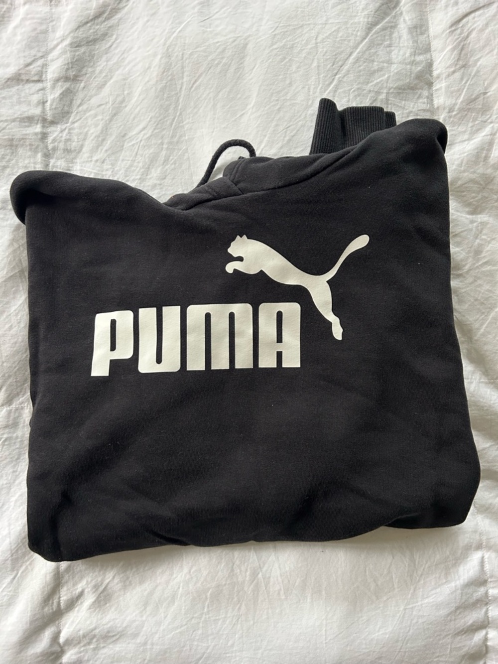 Puma Black Cropped Hoodie